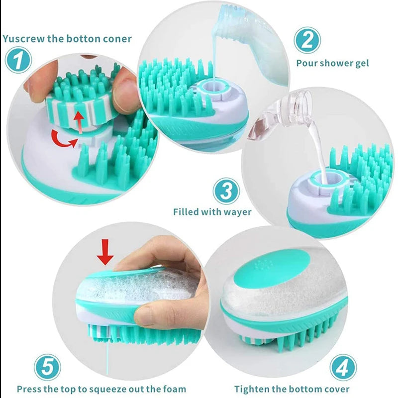 Pet  Bath Brush 2-in-1