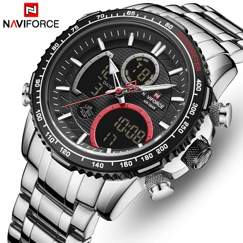 Watch Men  Waterproof Quartz Wristwatch Big Sports NAVIFORCE