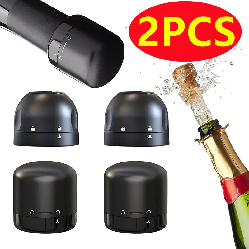 New 2PCS Vacuum Red Wine Bottle Cap