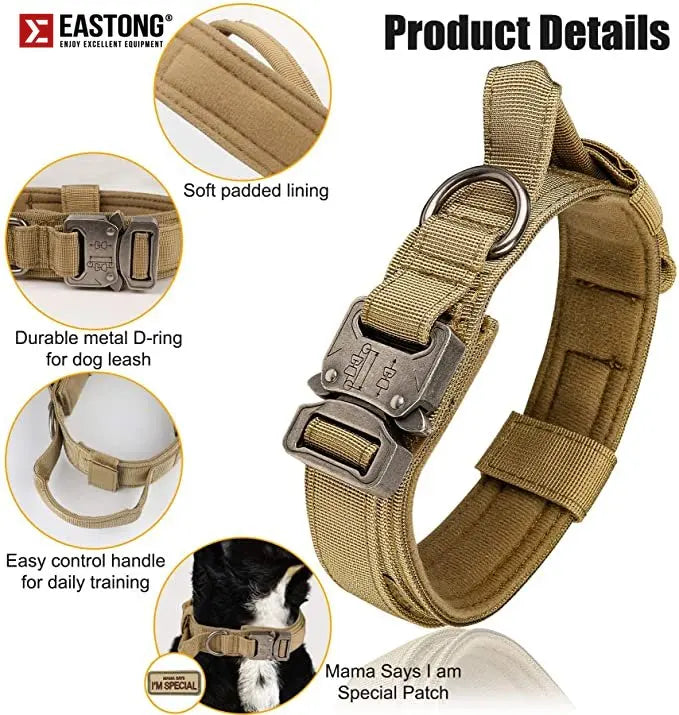 Dog Collar and Leash Set Tactical Style