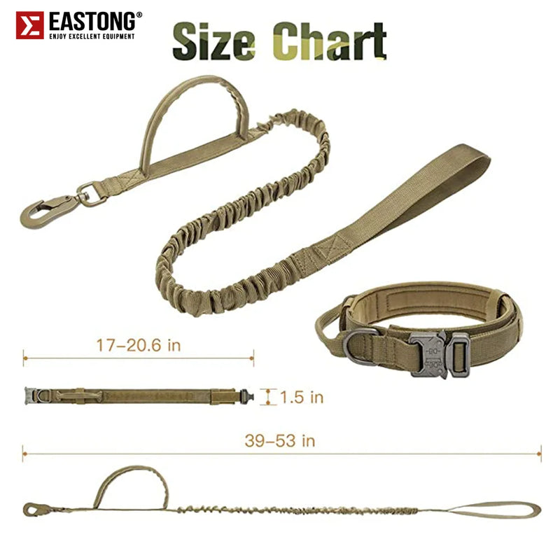 Dog Collar and Leash Set Tactical Style