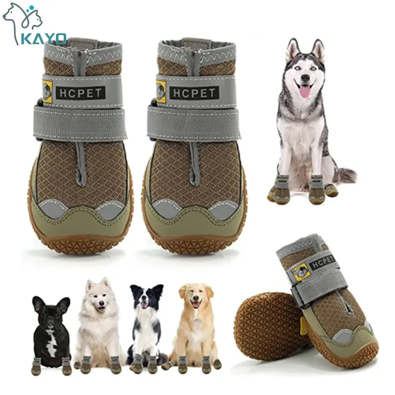 Pet Dog Shoes Reflective Waterproof 4pcs/set