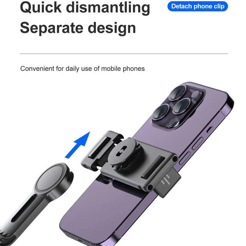 Phone Stabilizer Smart Facial Tracking with Removable Fill Light