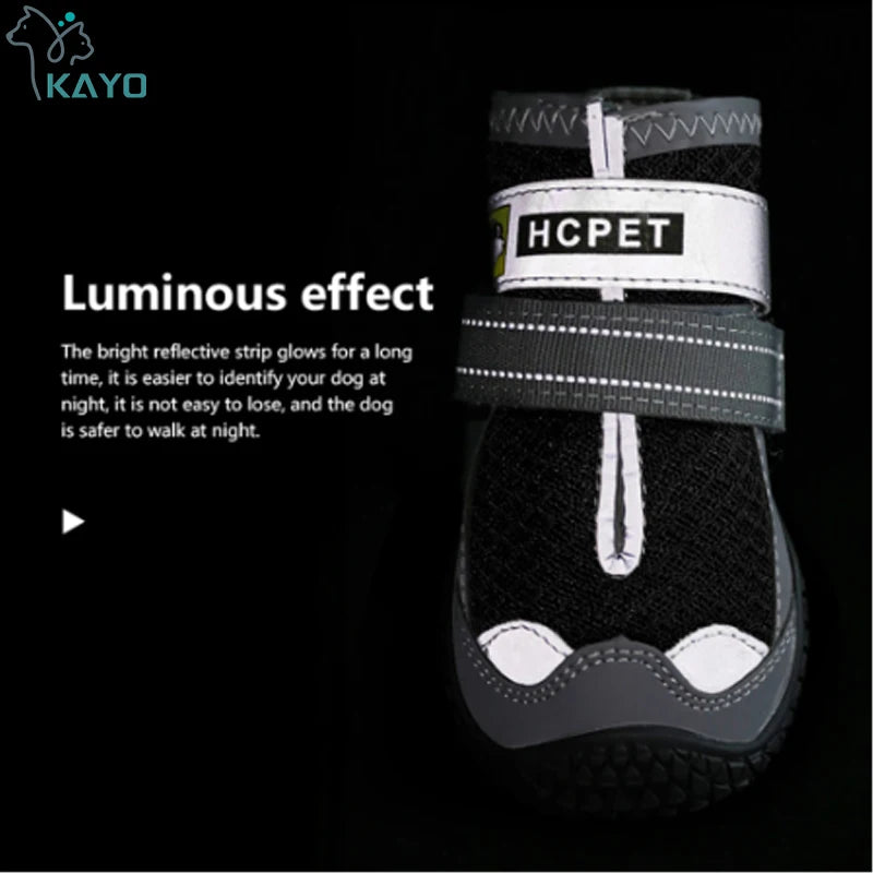 Pet Dog Shoes Reflective Waterproof 4pcs/set