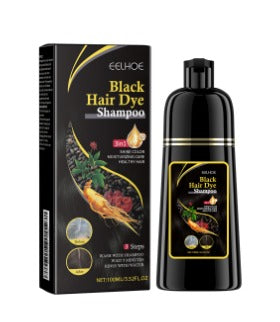 Hair dye or black hair shampoo