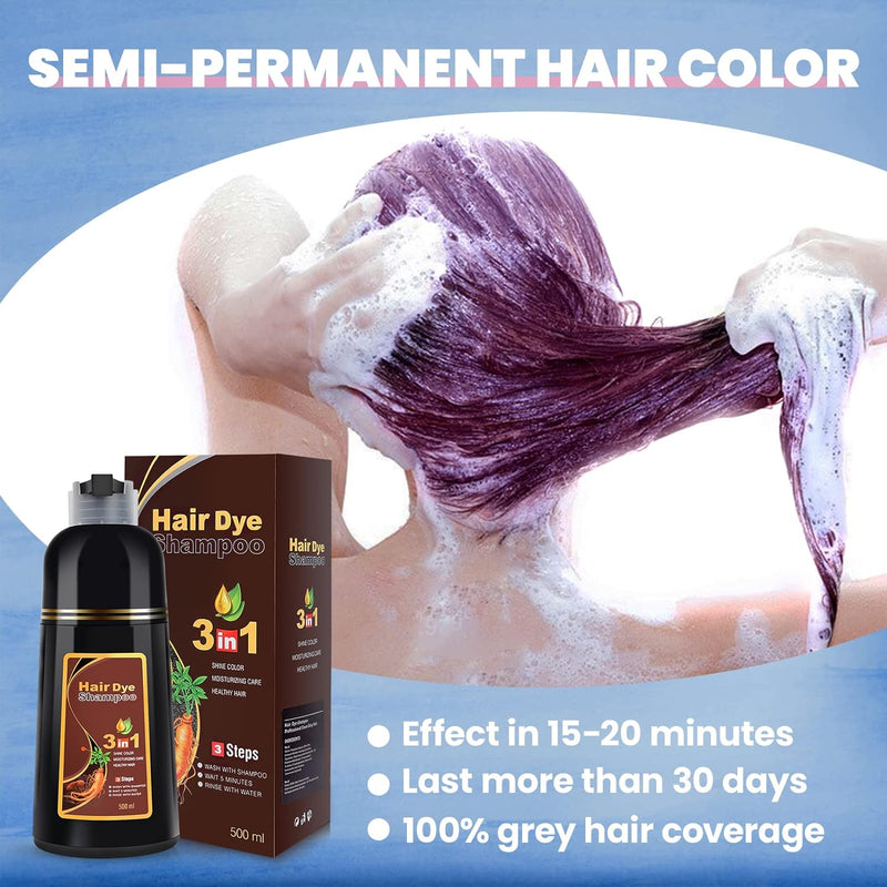 Hair dye or black hair shampoo