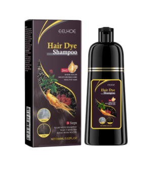 Hair dye or black hair shampoo